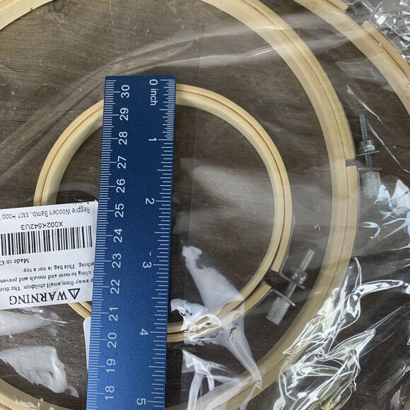 3 Pieces Embroidery Hoops Bamboo Circle Cross Stitch Hoop Set for Art Craft - Picture 9 of 9